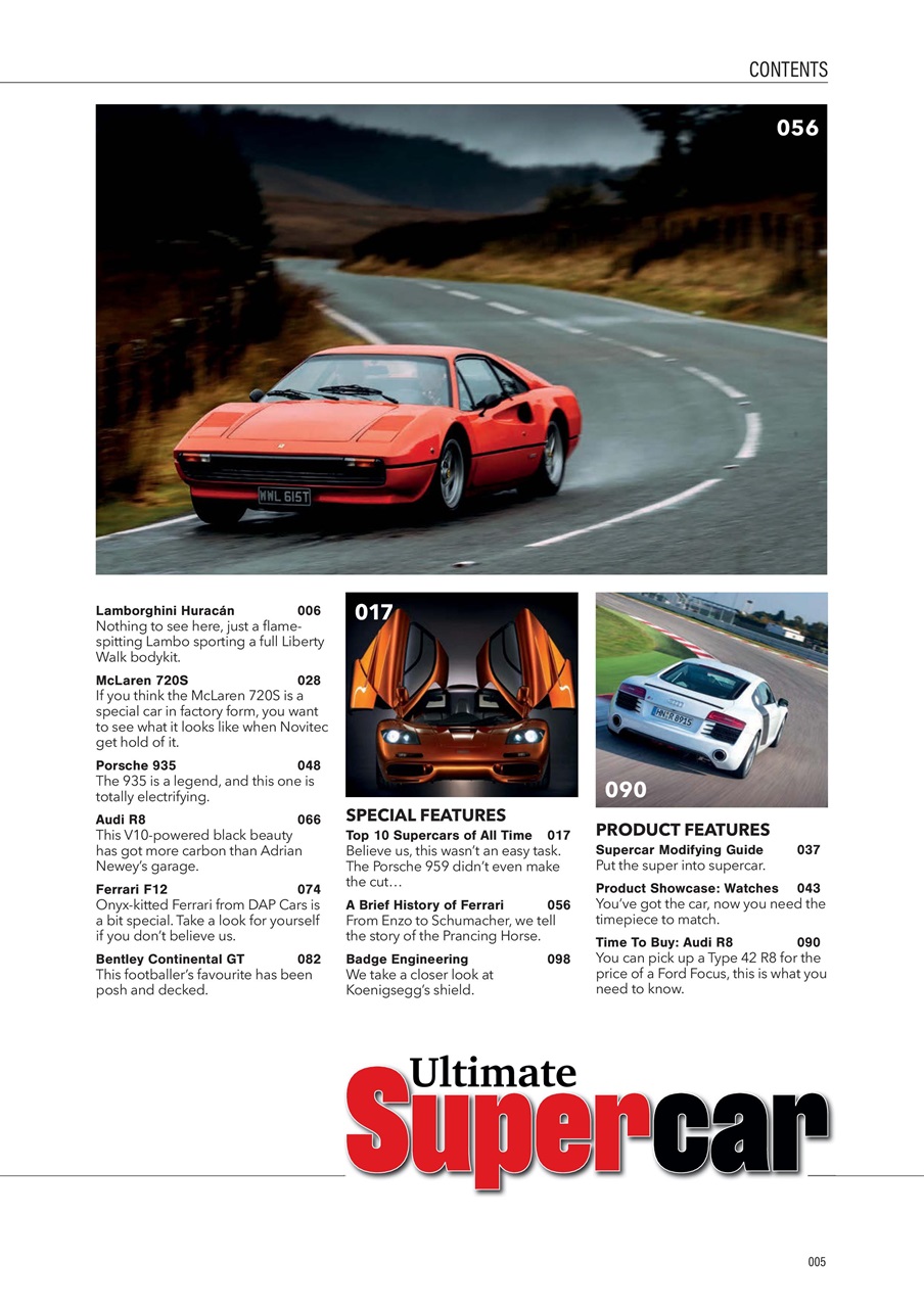 Ultimate Supercar Preview Pages