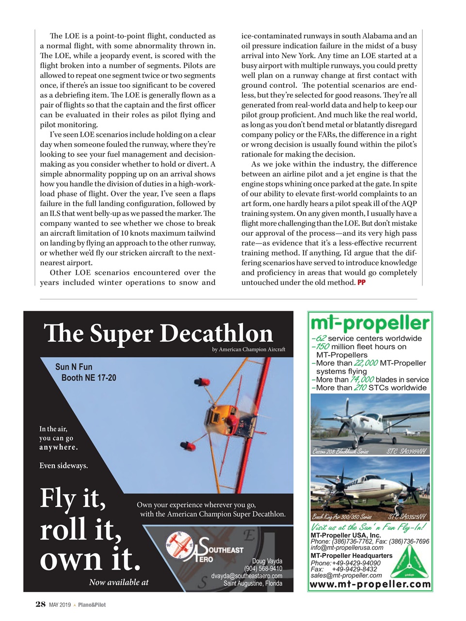 Plane & Pilot Preview Pages