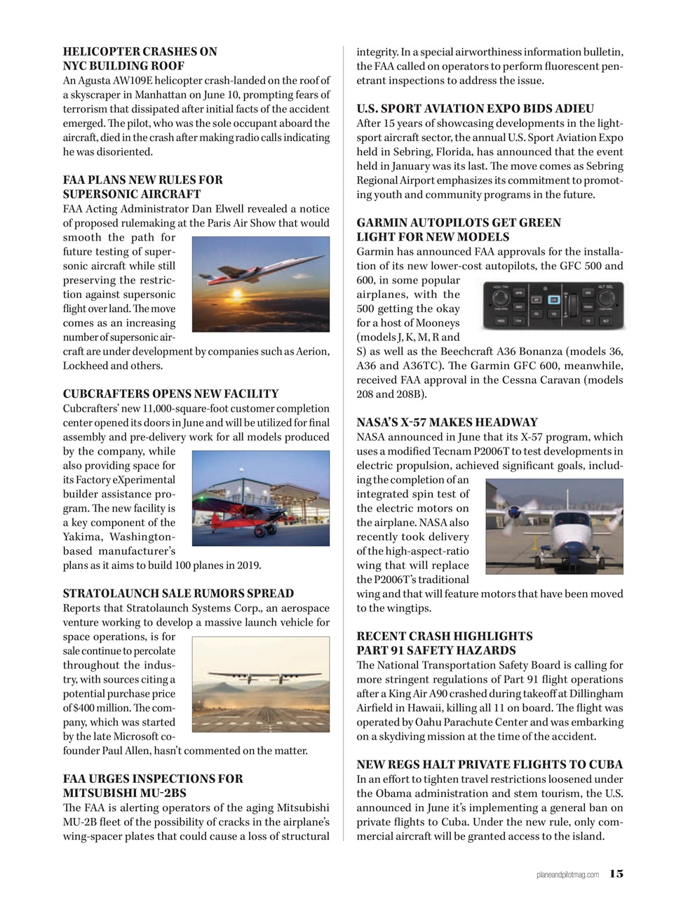 Plane & Pilot Preview Pages