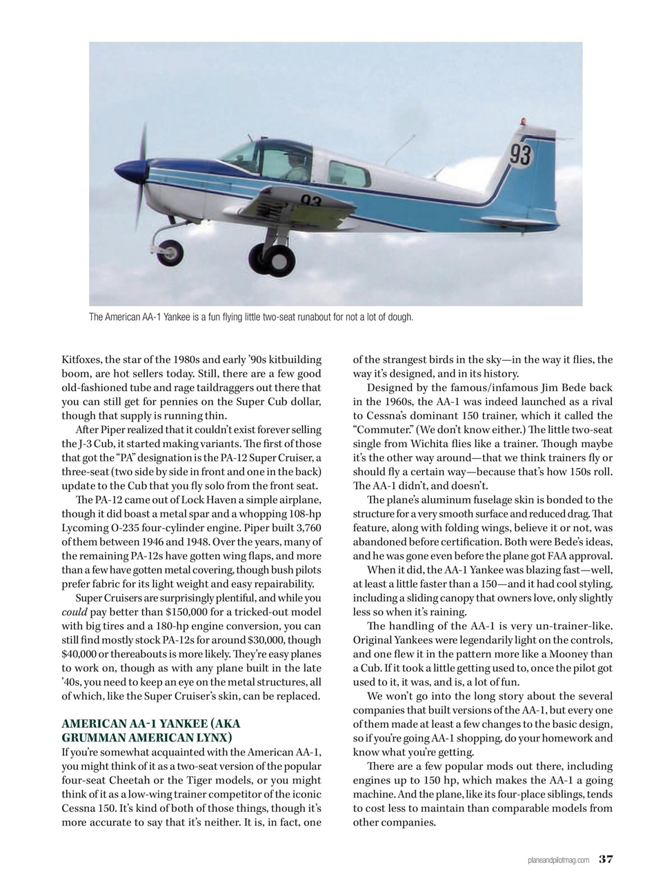 Plane & Pilot Preview Pages