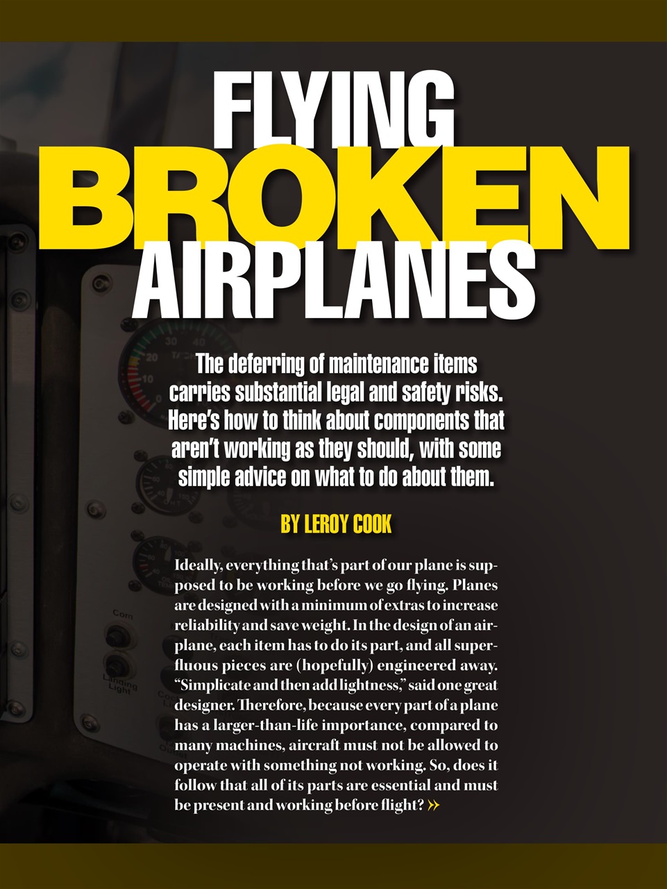 Plane & Pilot Preview Pages