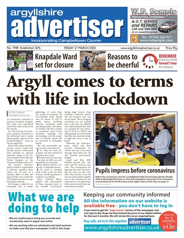 Argyllshire Advertiser issue 27 March 2020