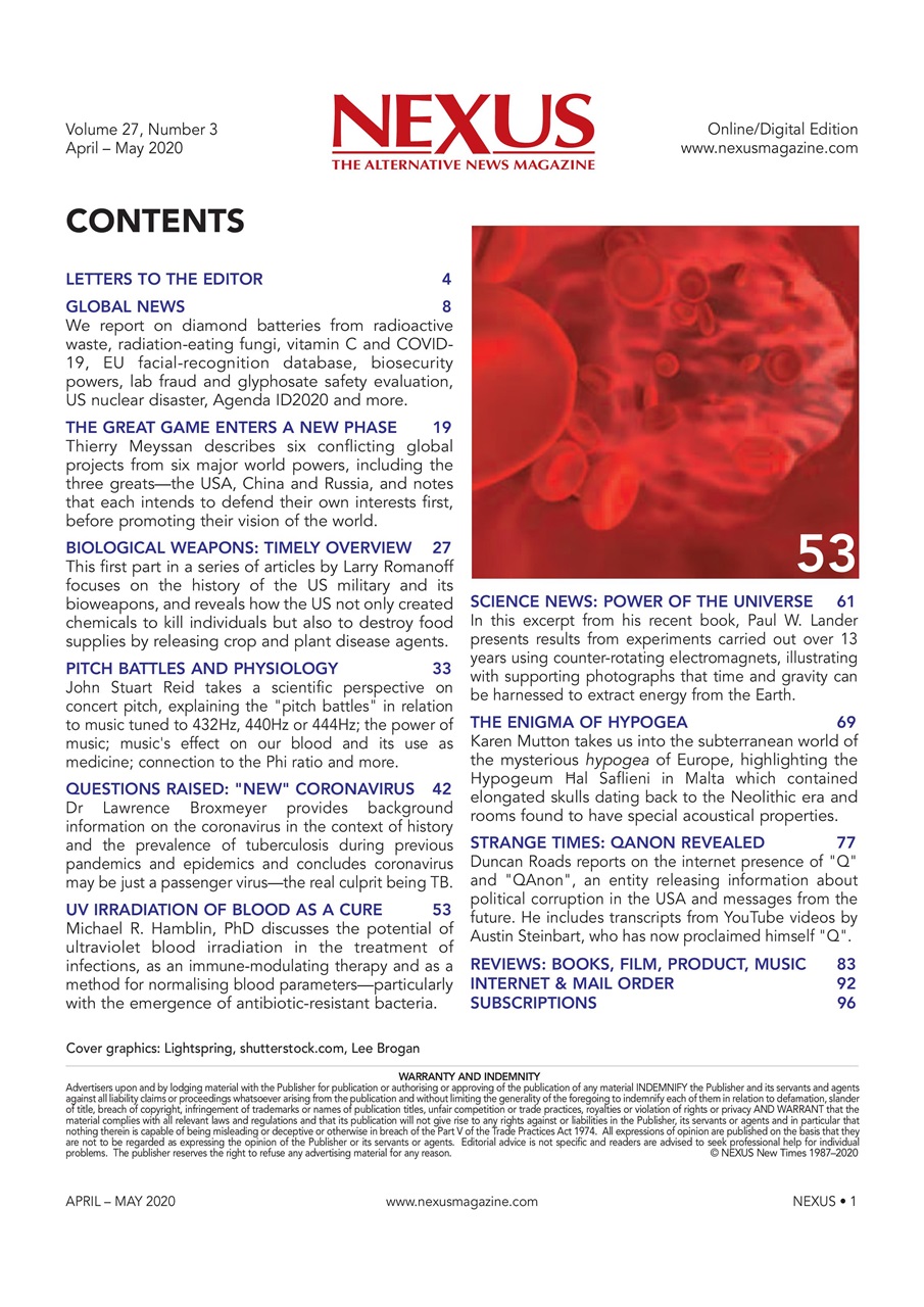 Nexus Magazine Preview Pages