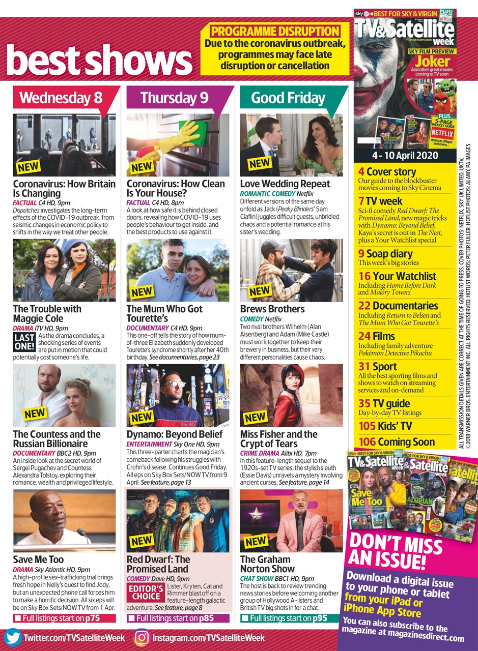 TV & Satellite Week Preview Pages