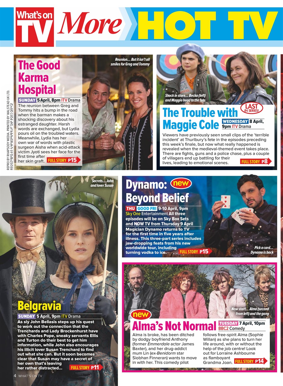 What's on TV Preview Pages