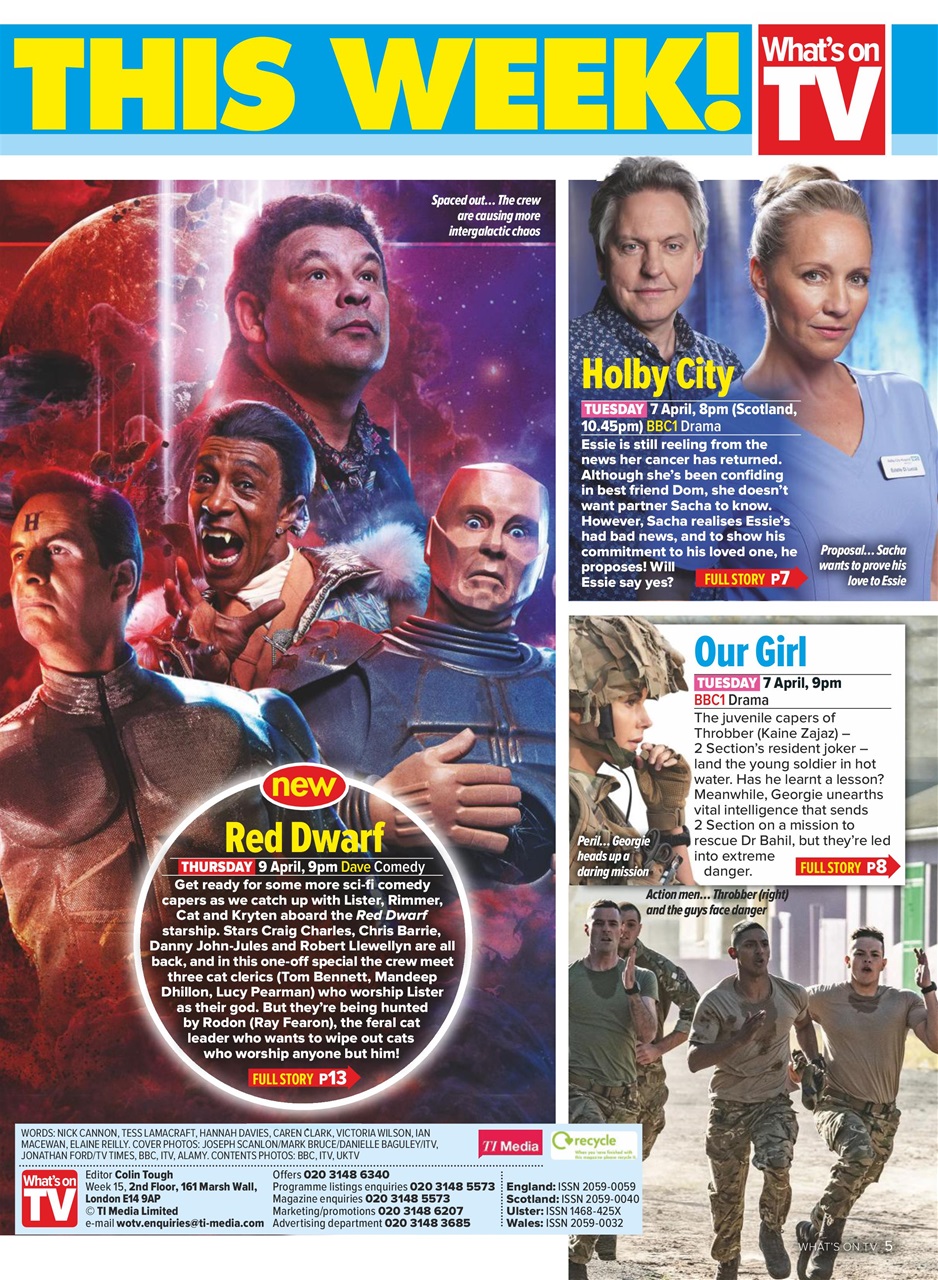 What's on TV Preview Pages