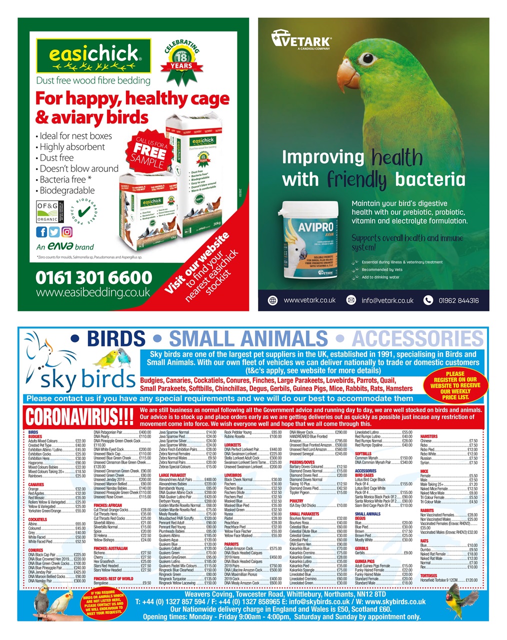 Cage & Aviary Birds Preview Pages