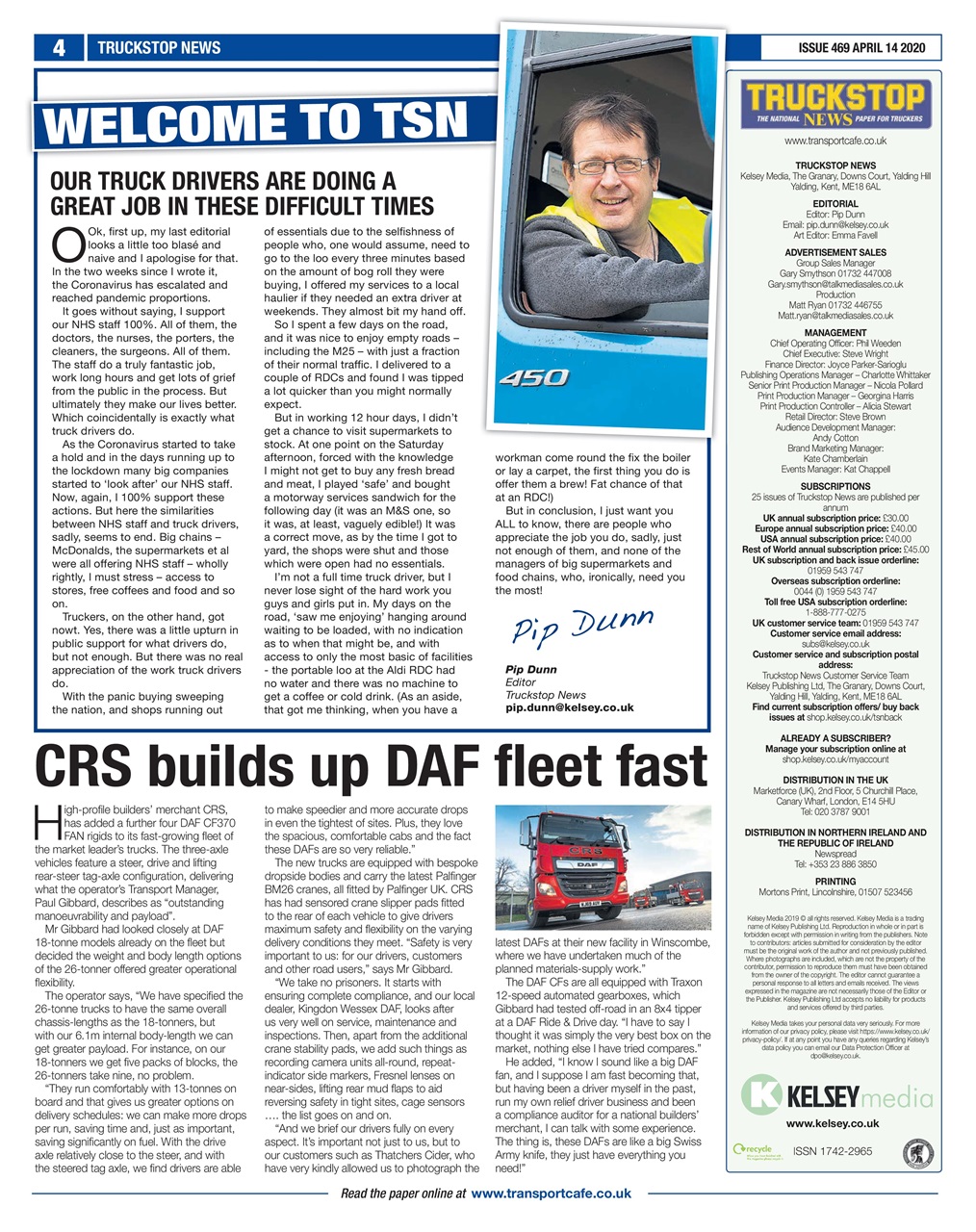 Truckstop News Preview Pages