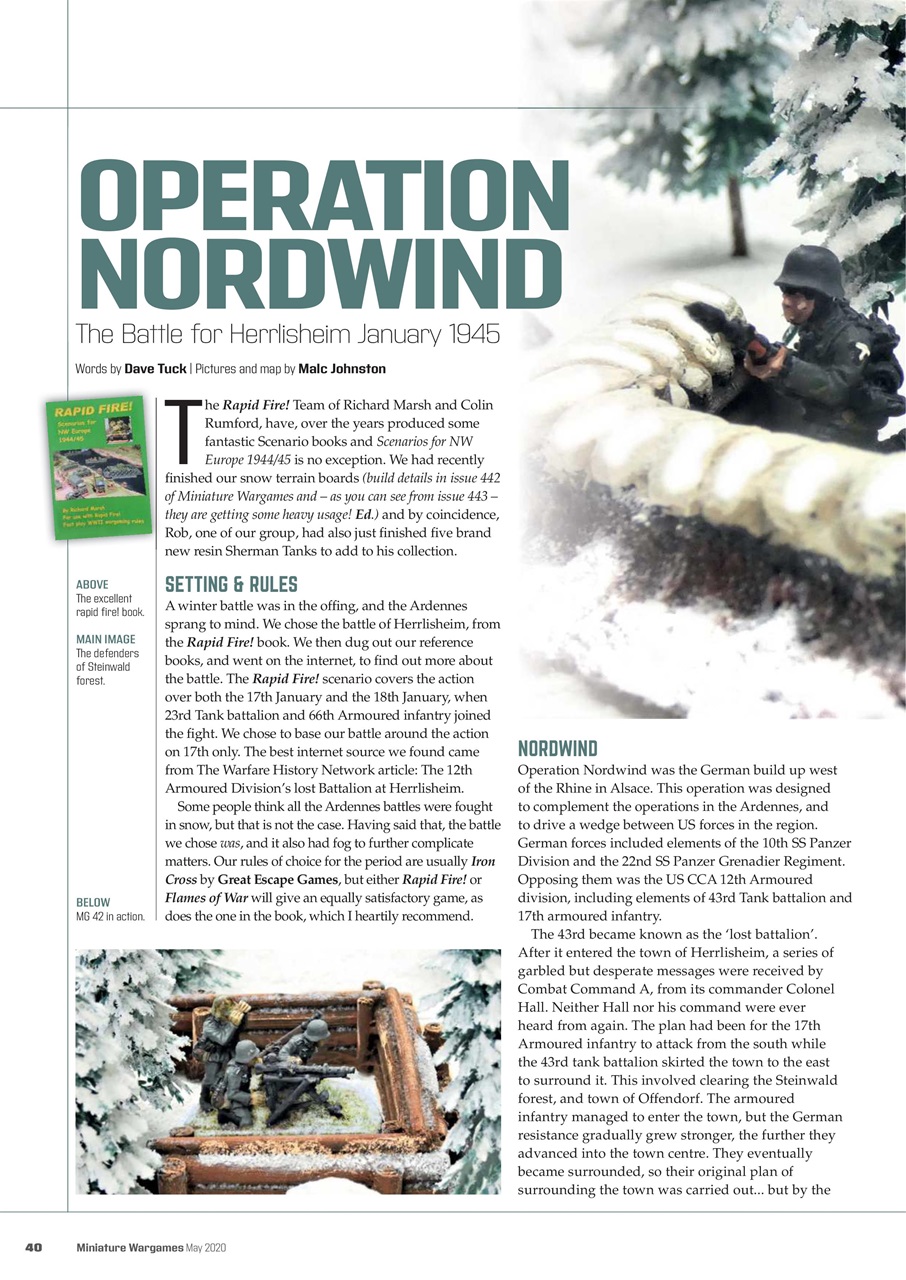 Miniature Wargames Preview Pages