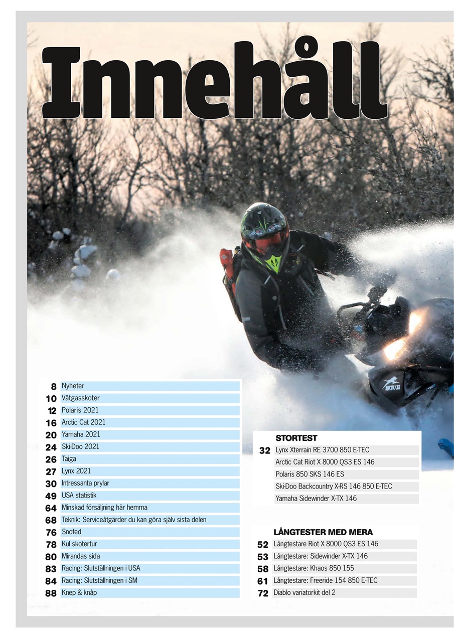 Tidningen Snöskoter Preview Pages