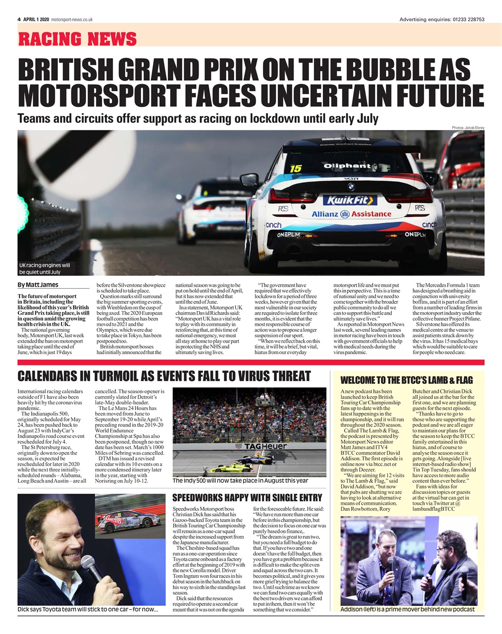 Motorsport News Preview Pages