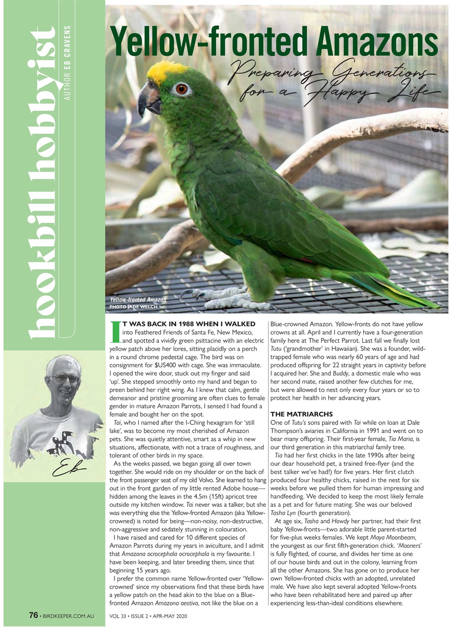Australian Birdkeeper Magazine Preview Pages