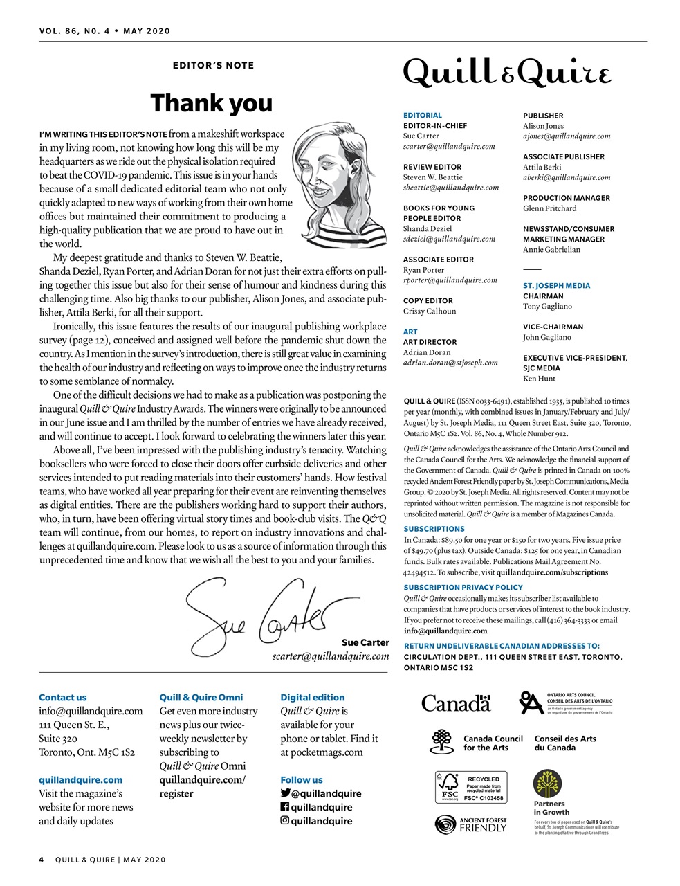 Quill & Quire Preview Pages