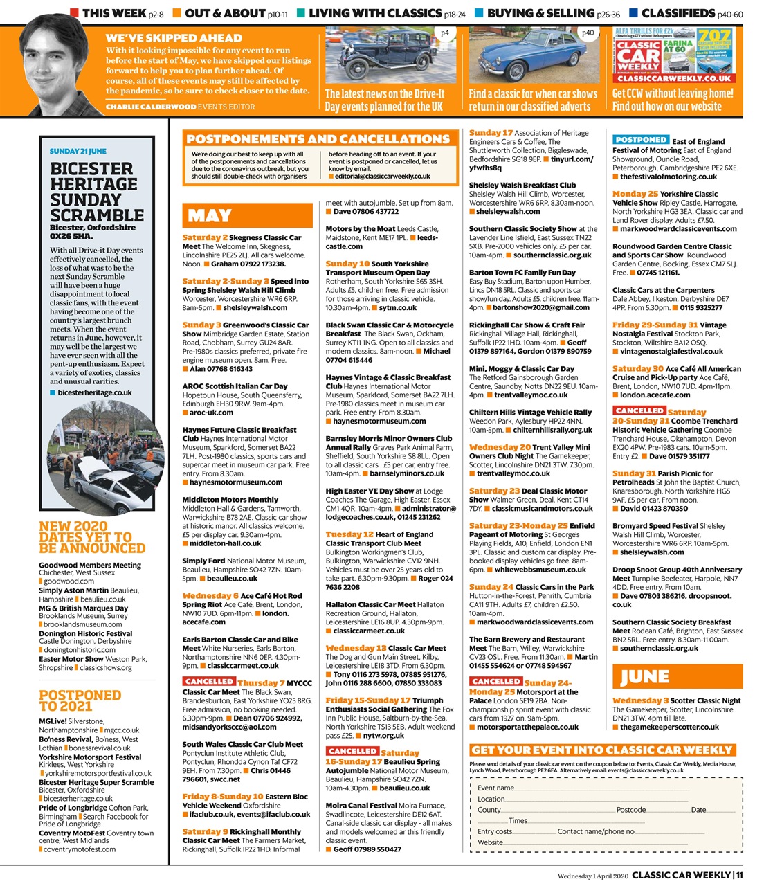 Classic Car Weekly Preview Pages