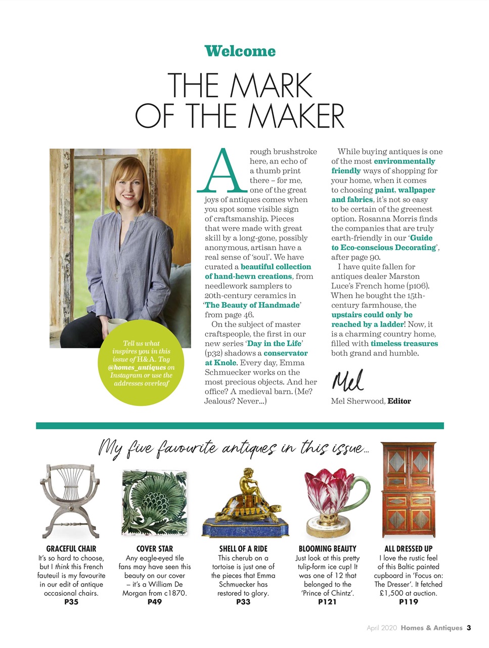 Homes & Antiques Magazine Preview Pages
