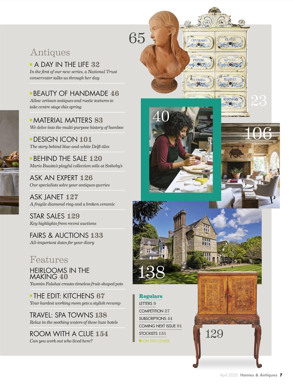 Homes & Antiques Magazine Preview Pages