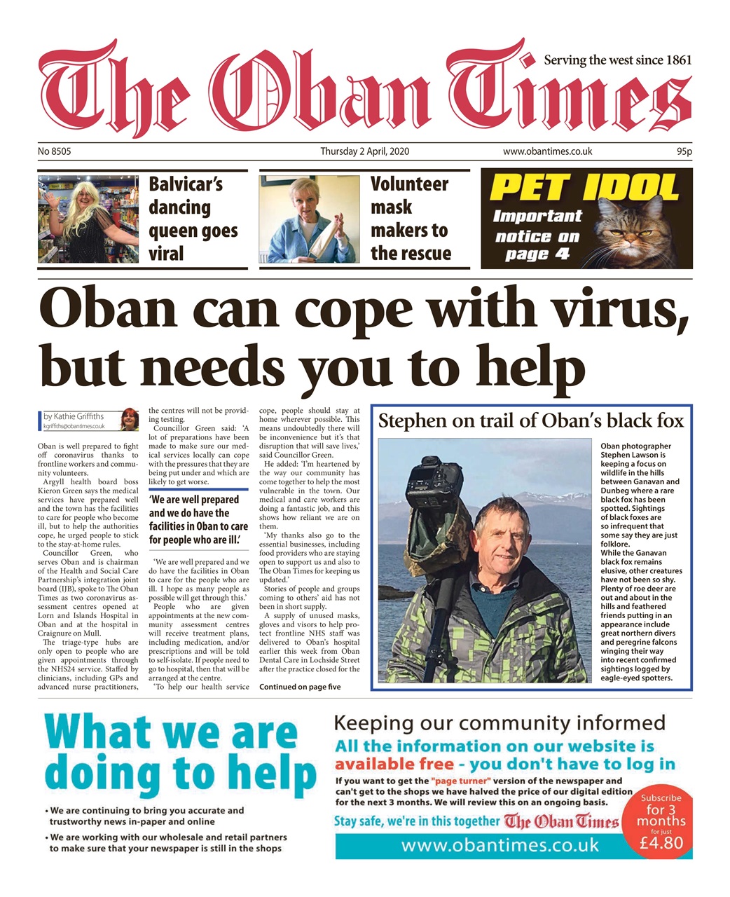 The Oban Times & Lochaber Times Preview Pages