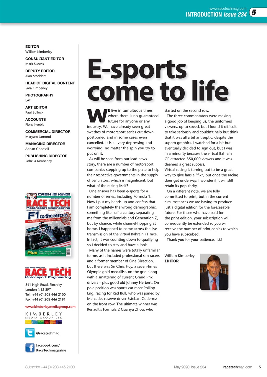 Race Tech Preview Pages