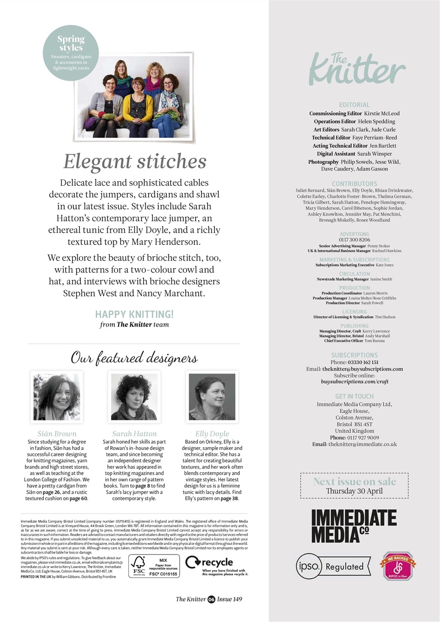 The Knitter Preview Pages