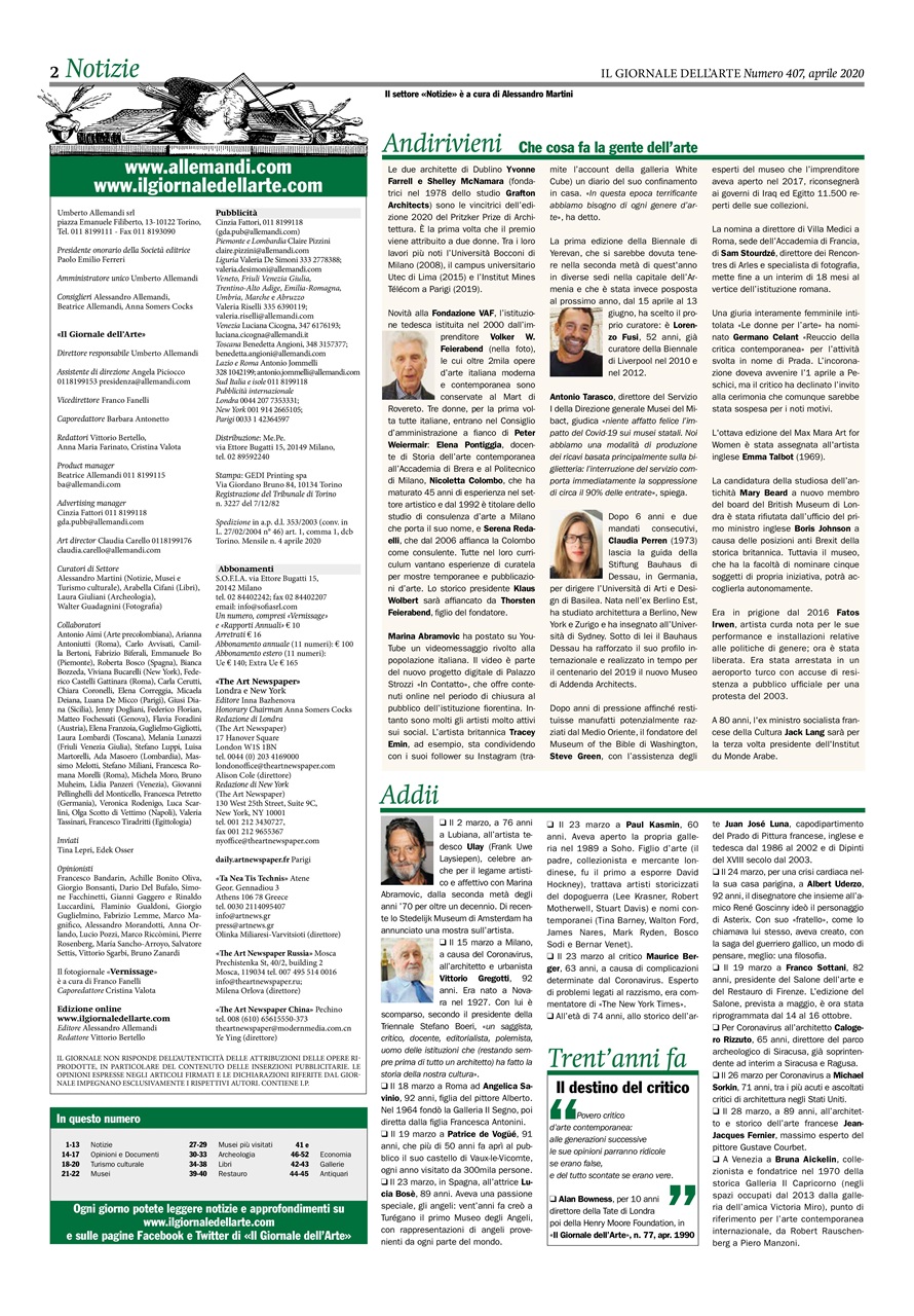 Il Giornale Dell’Arte Preview Pages