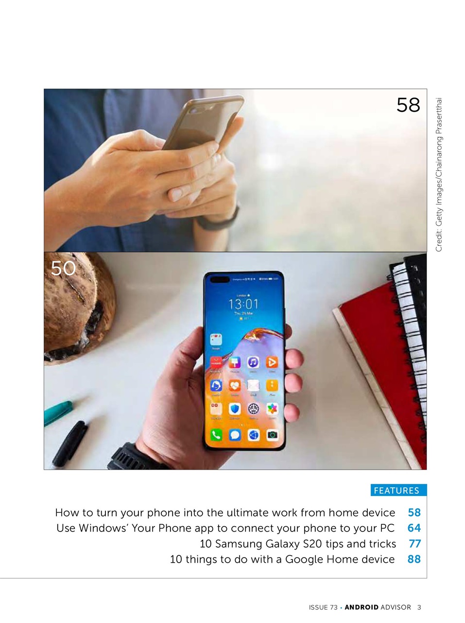 Android Advisor Preview Pages