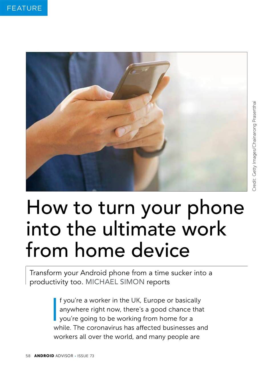 Android Advisor Preview Pages