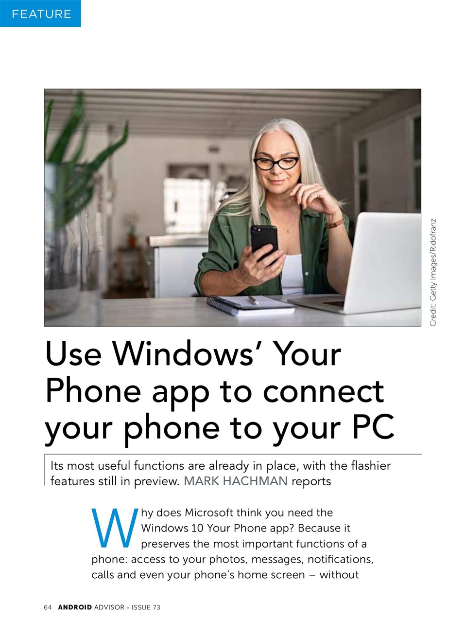 Android Advisor Preview Pages
