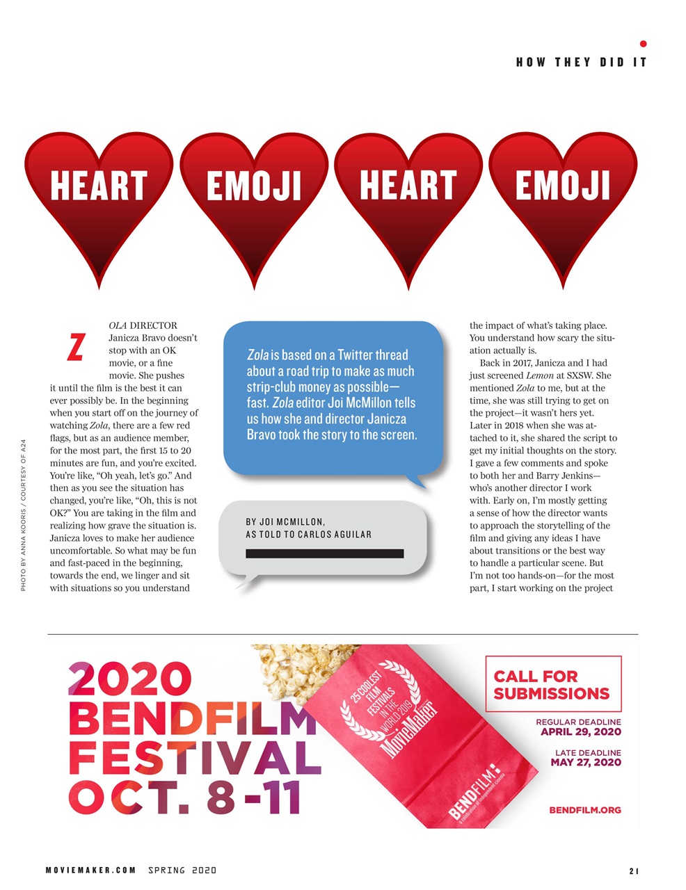 MovieMaker Magazine Preview Pages