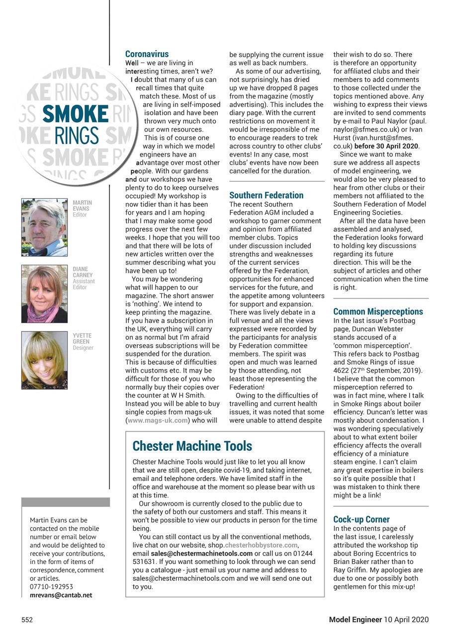 Model Engineer Preview Pages