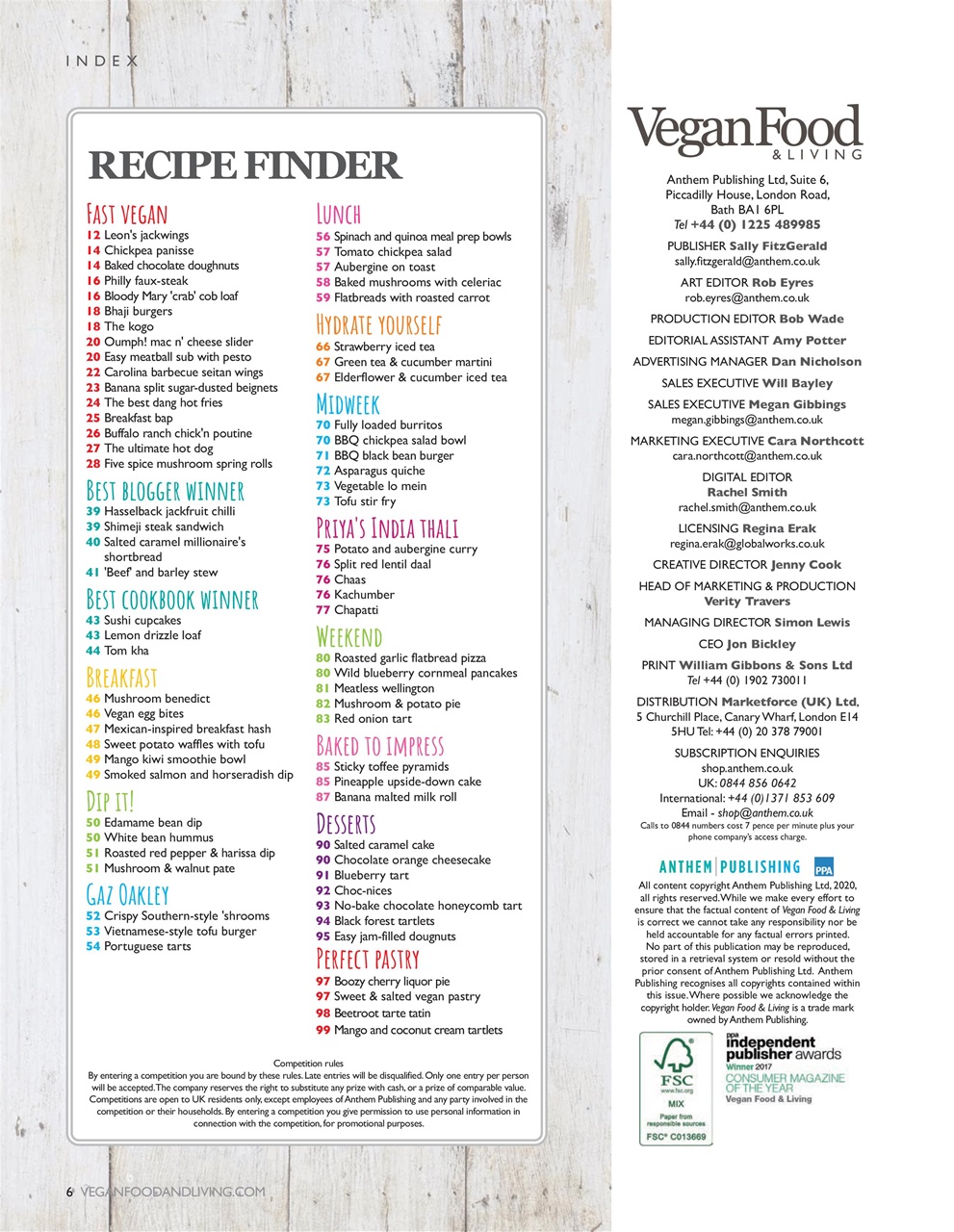 Vegan Food & Living Magazine Preview Pages