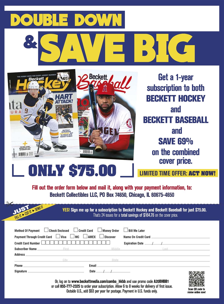 Beckett Hockey Magazine Preview Pages