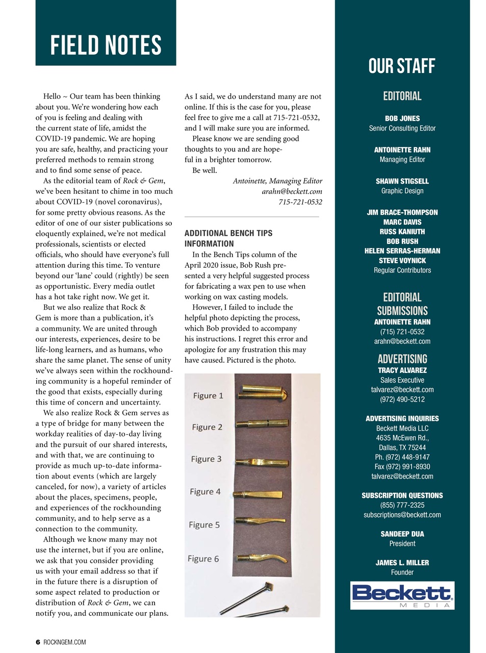 Rock&Gem Magazine Preview Pages