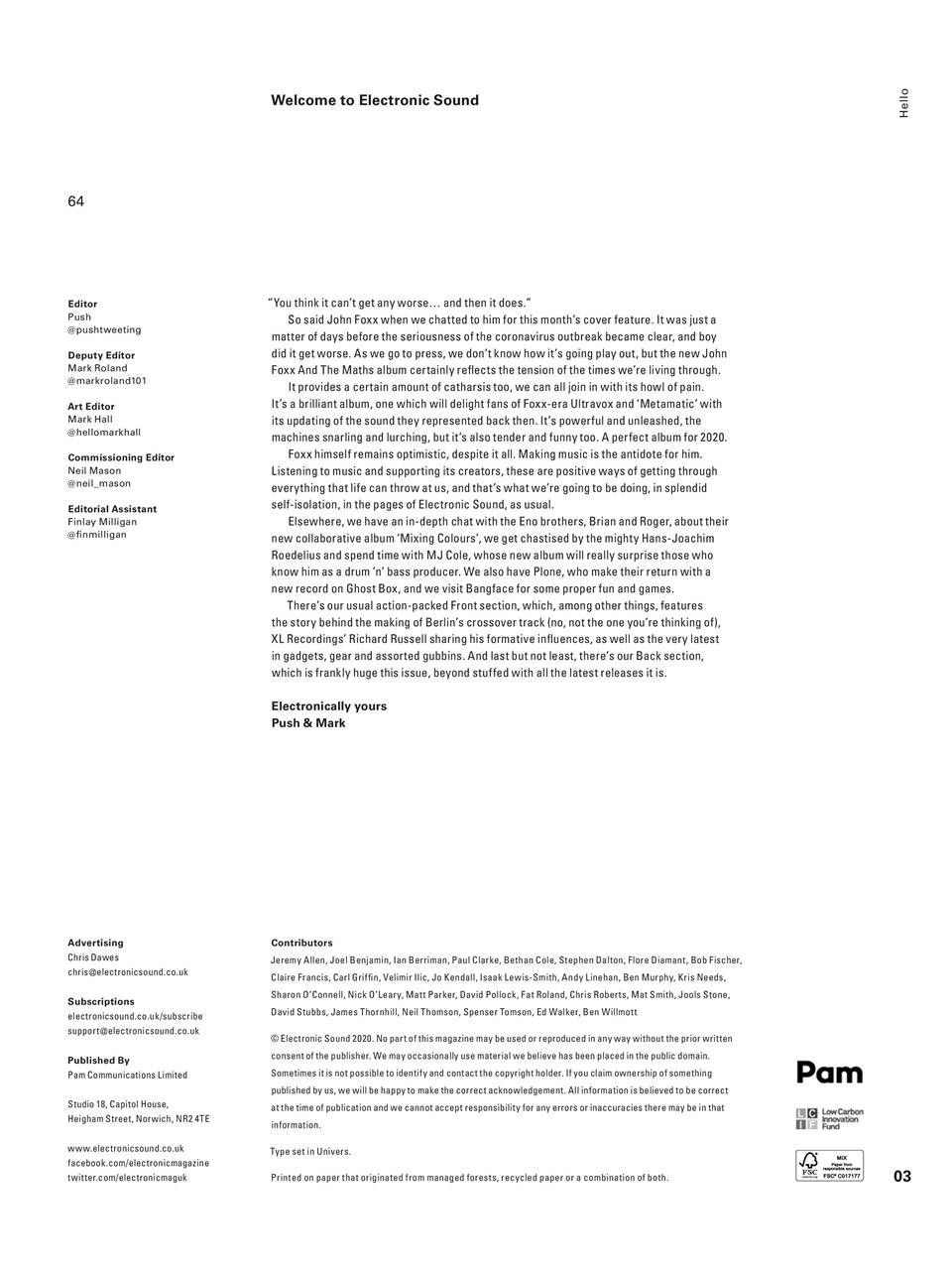 Electronic Sound Preview Pages