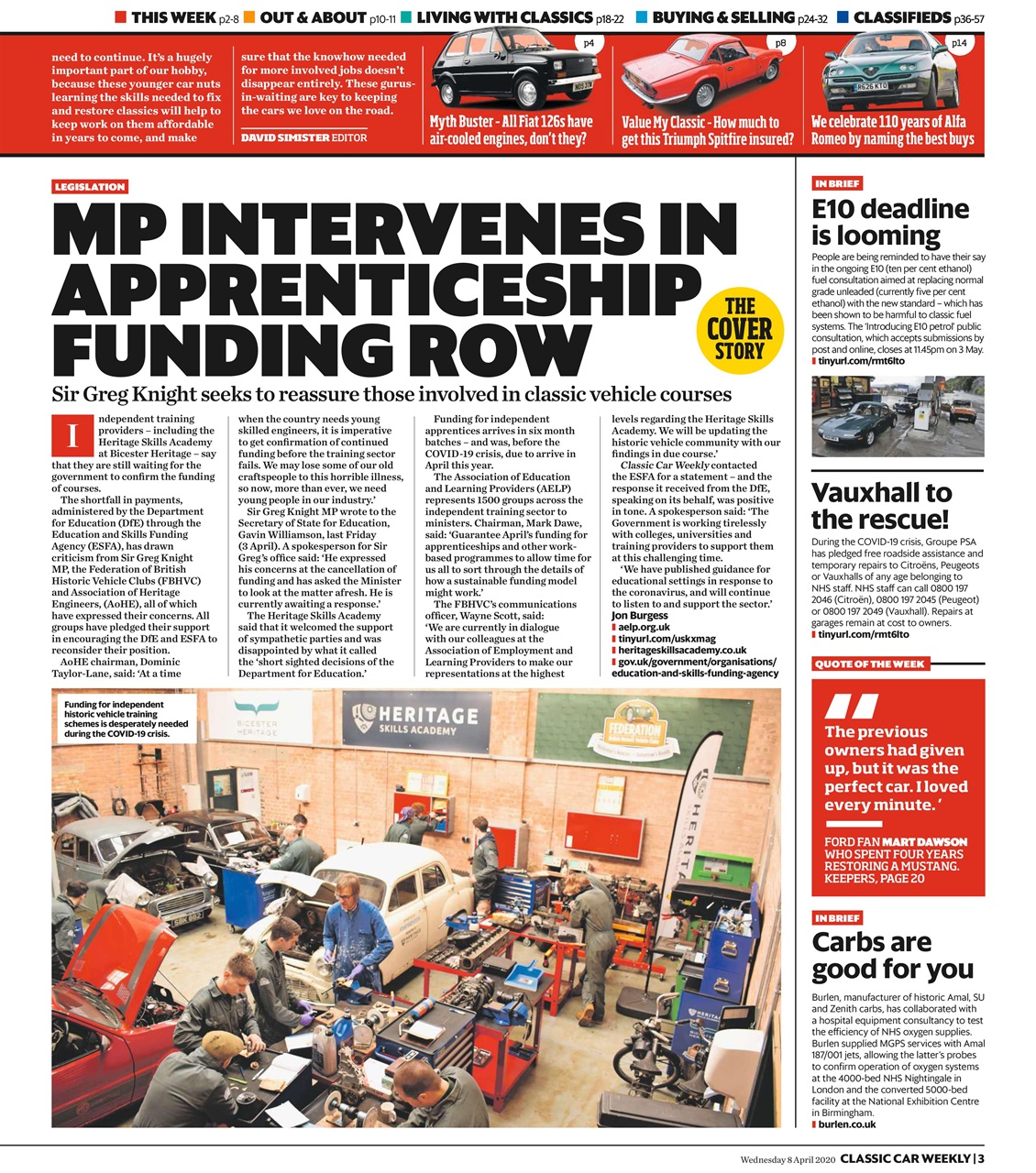 Classic Car Weekly Preview Pages