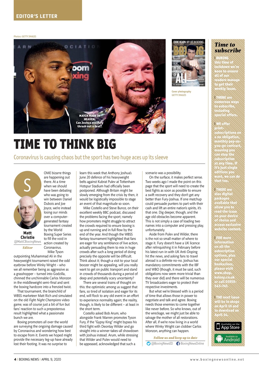 Boxing News Preview Pages