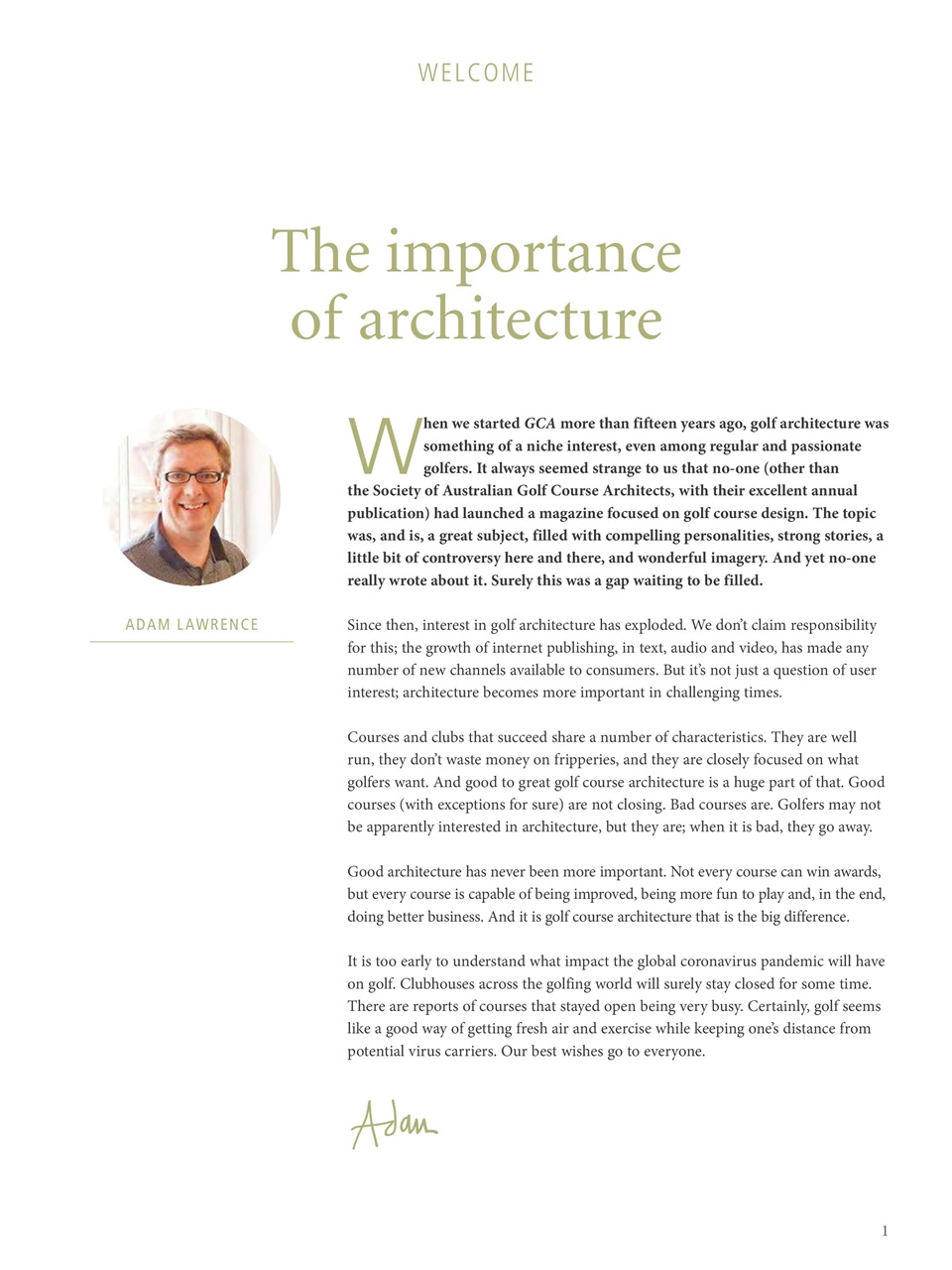 Golf Course Architecture Preview Pages