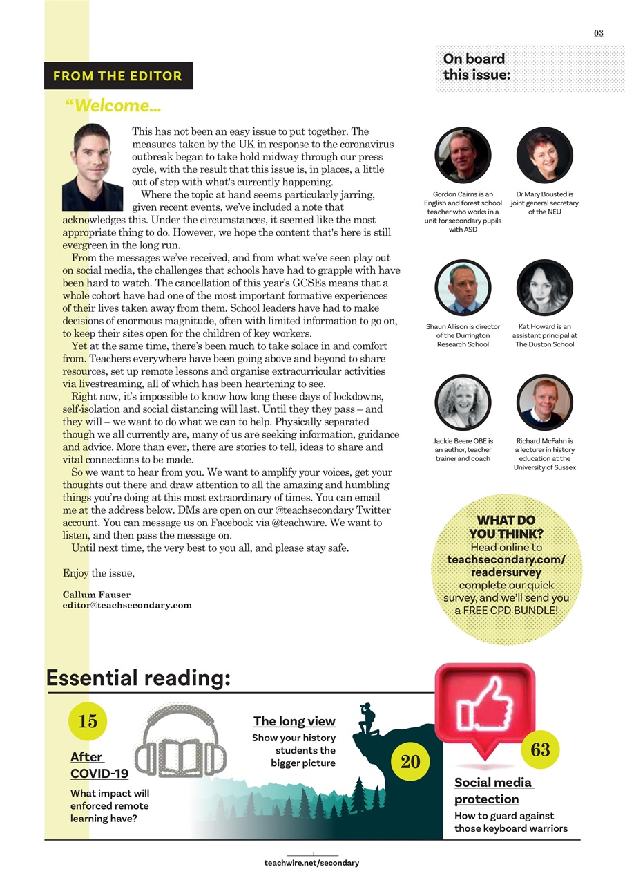 Teach Secondary Preview Pages