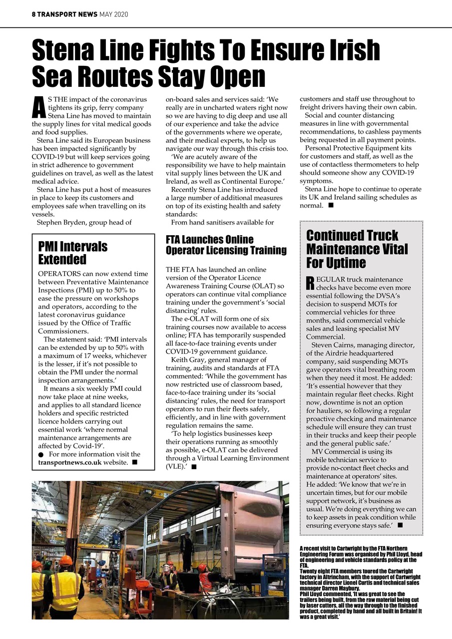 Transport News Preview Pages