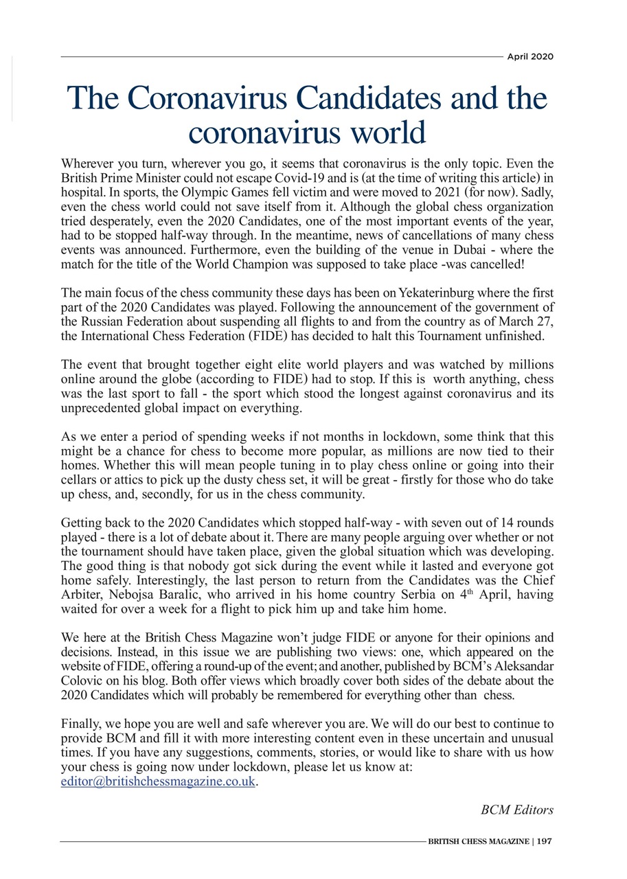 British Chess Magazine Preview Pages