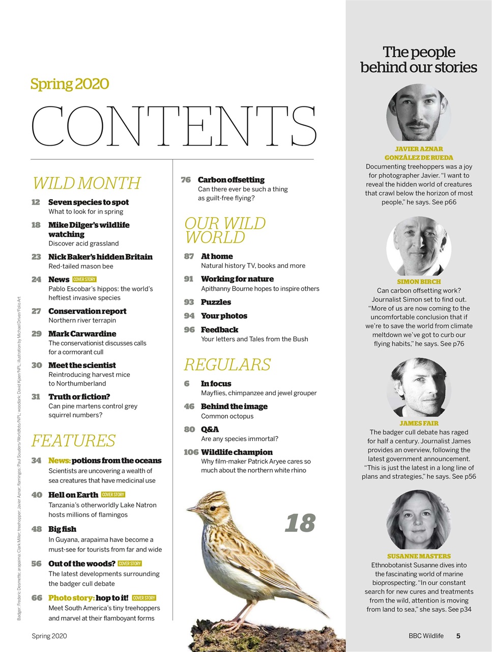 BBC Wildlife Magazine Preview Pages