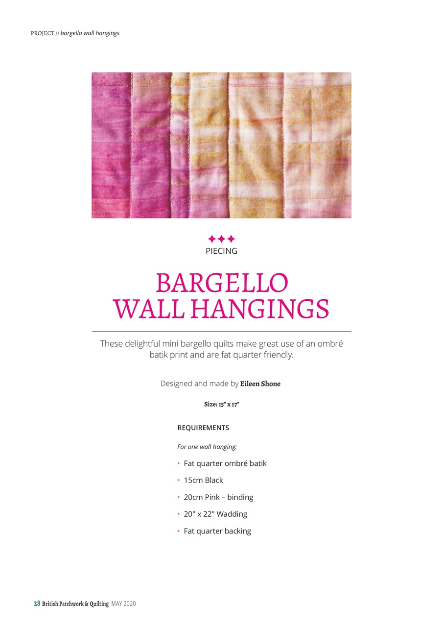 Patchwork and Quilting Preview Pages