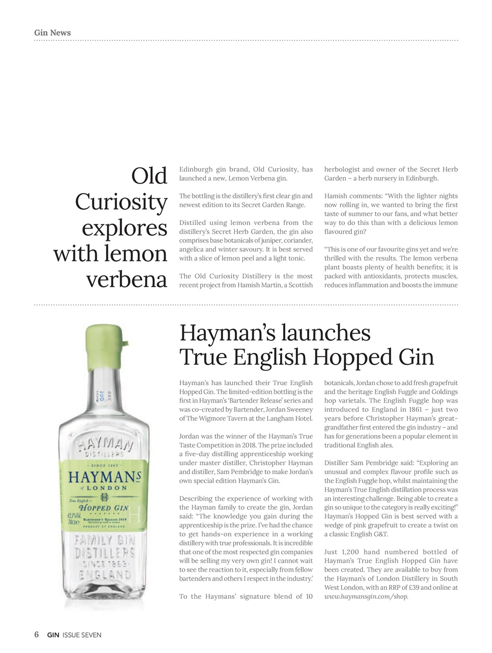 Gin Magazine Preview Pages