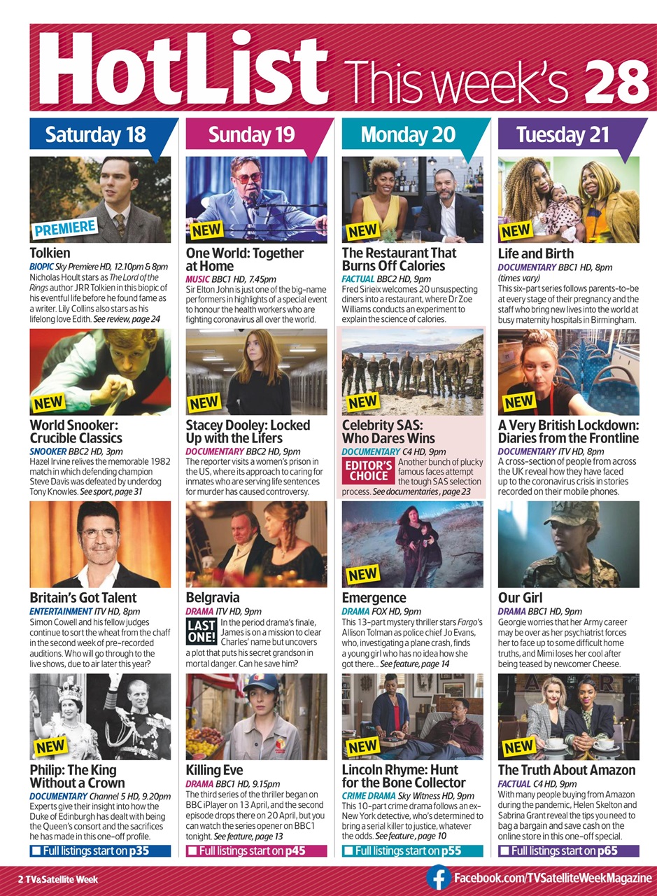 TV & Satellite Week Preview Pages