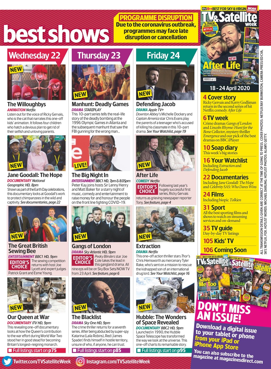 TV & Satellite Week Preview Pages