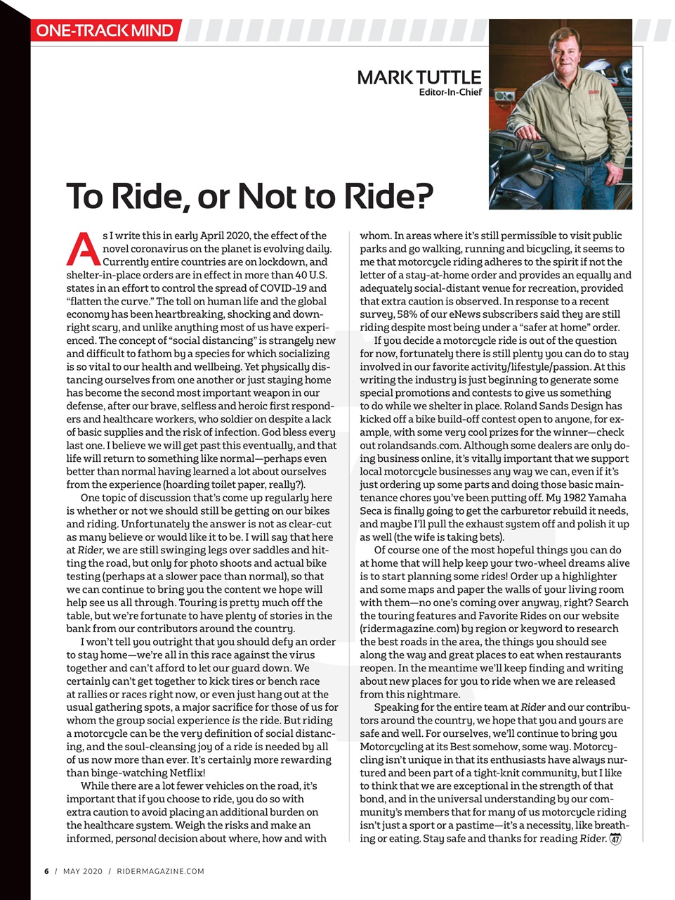 Rider Magazine Preview Pages