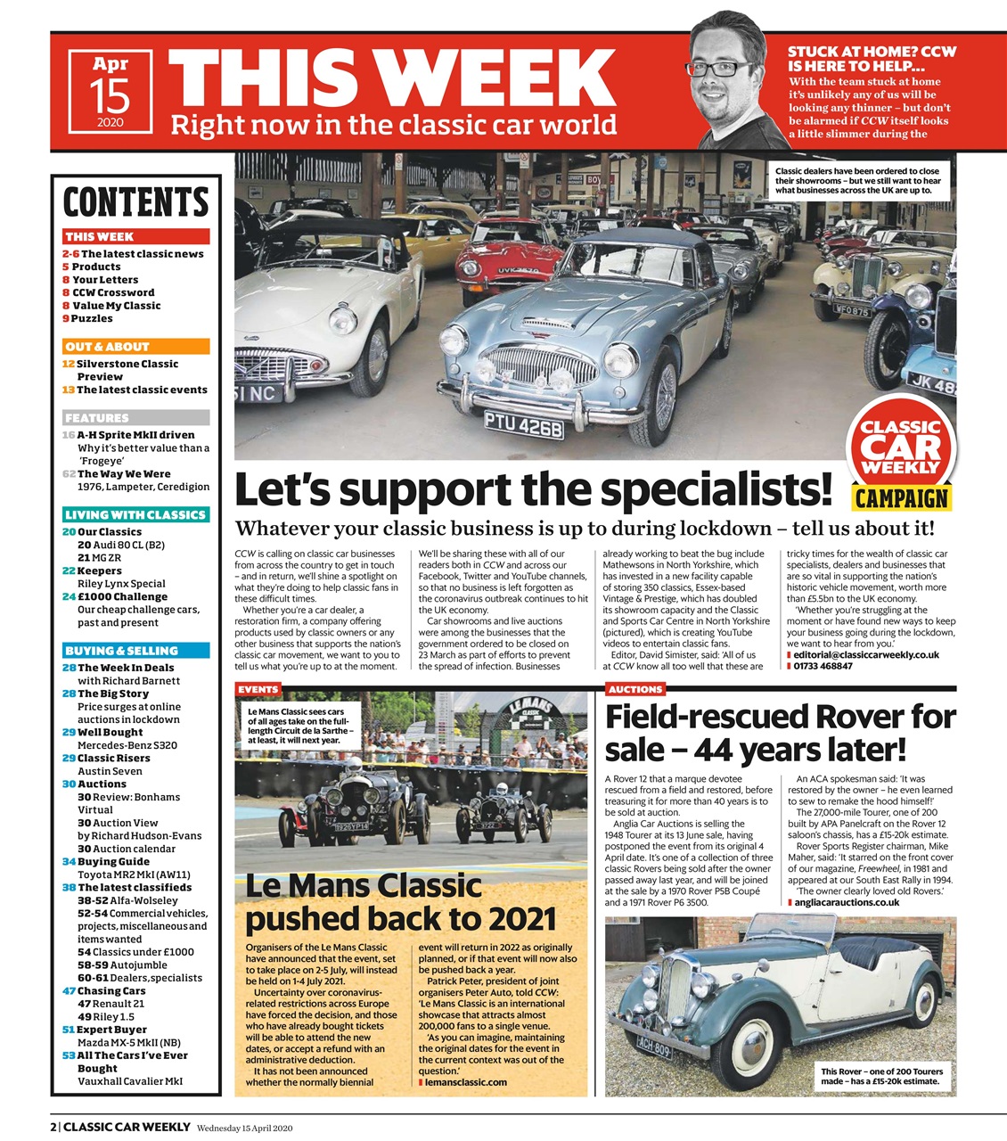 Classic Car Weekly Preview Pages