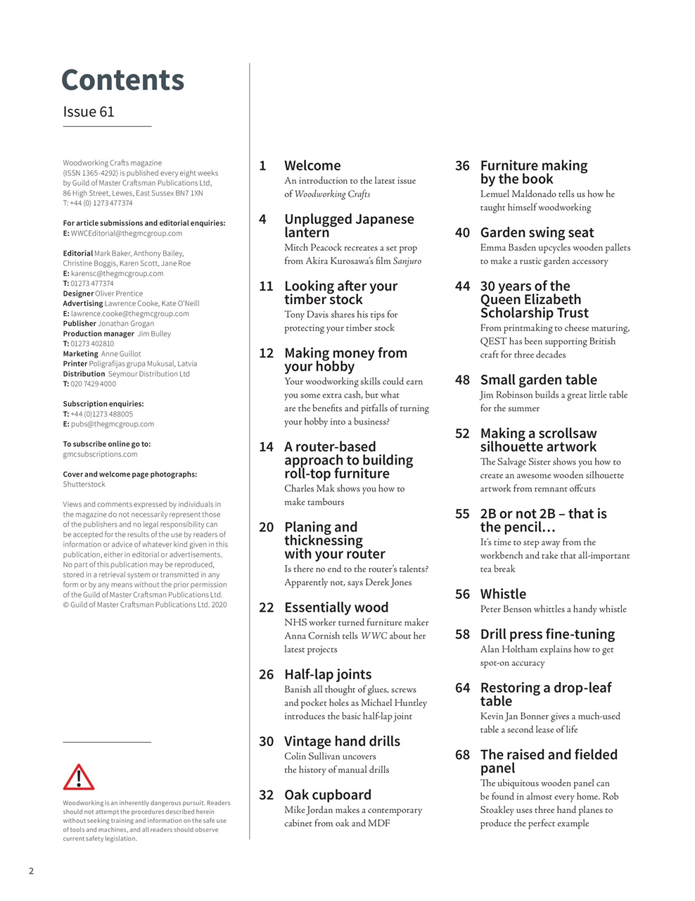 Woodworking Crafts Magazine Preview Pages