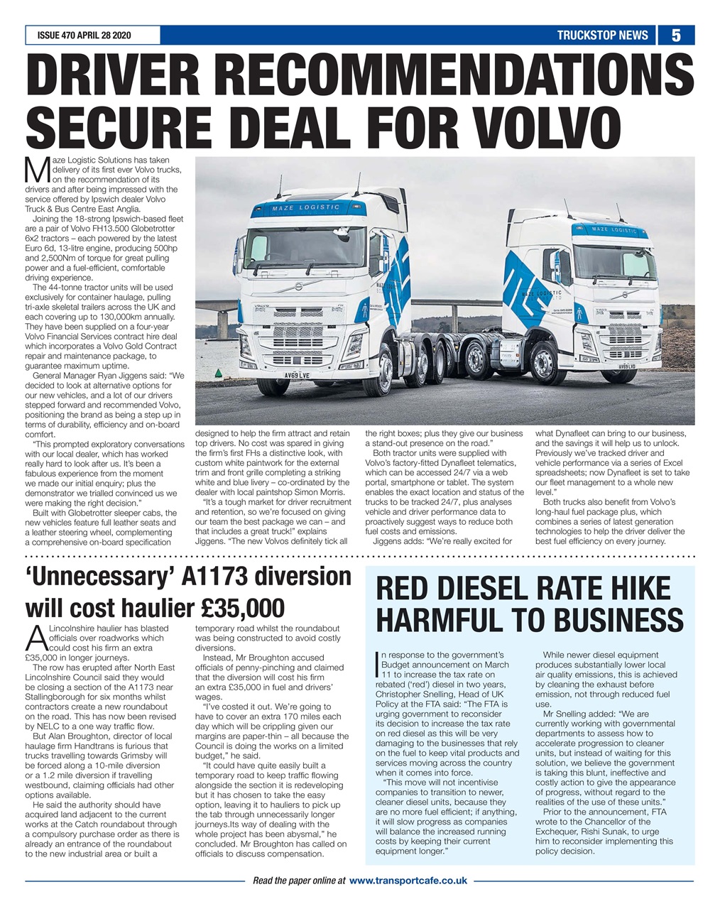 Truckstop News Preview Pages