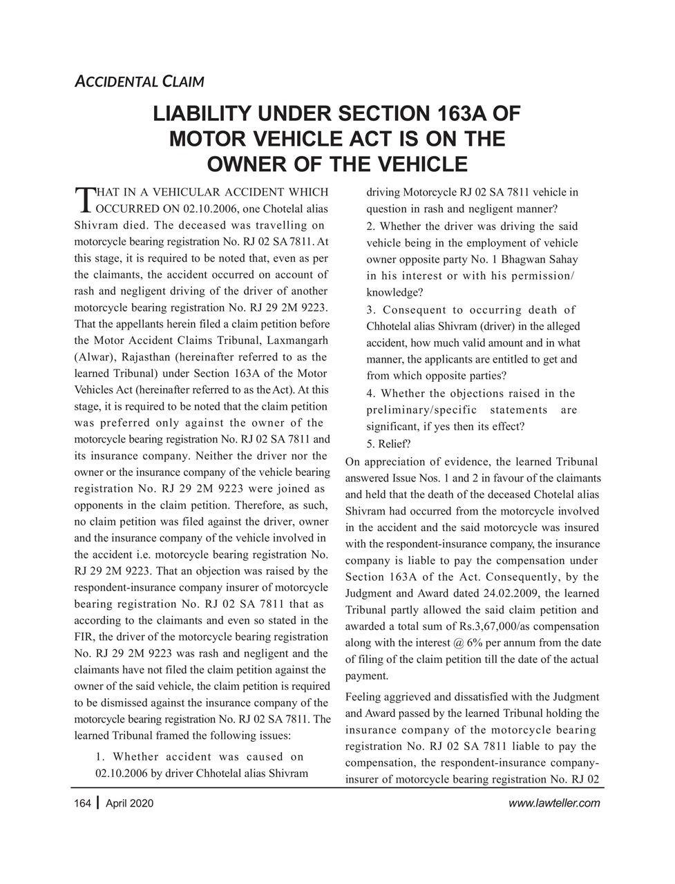 Lawteller – A Legal Awareness Magazine Preview Pages