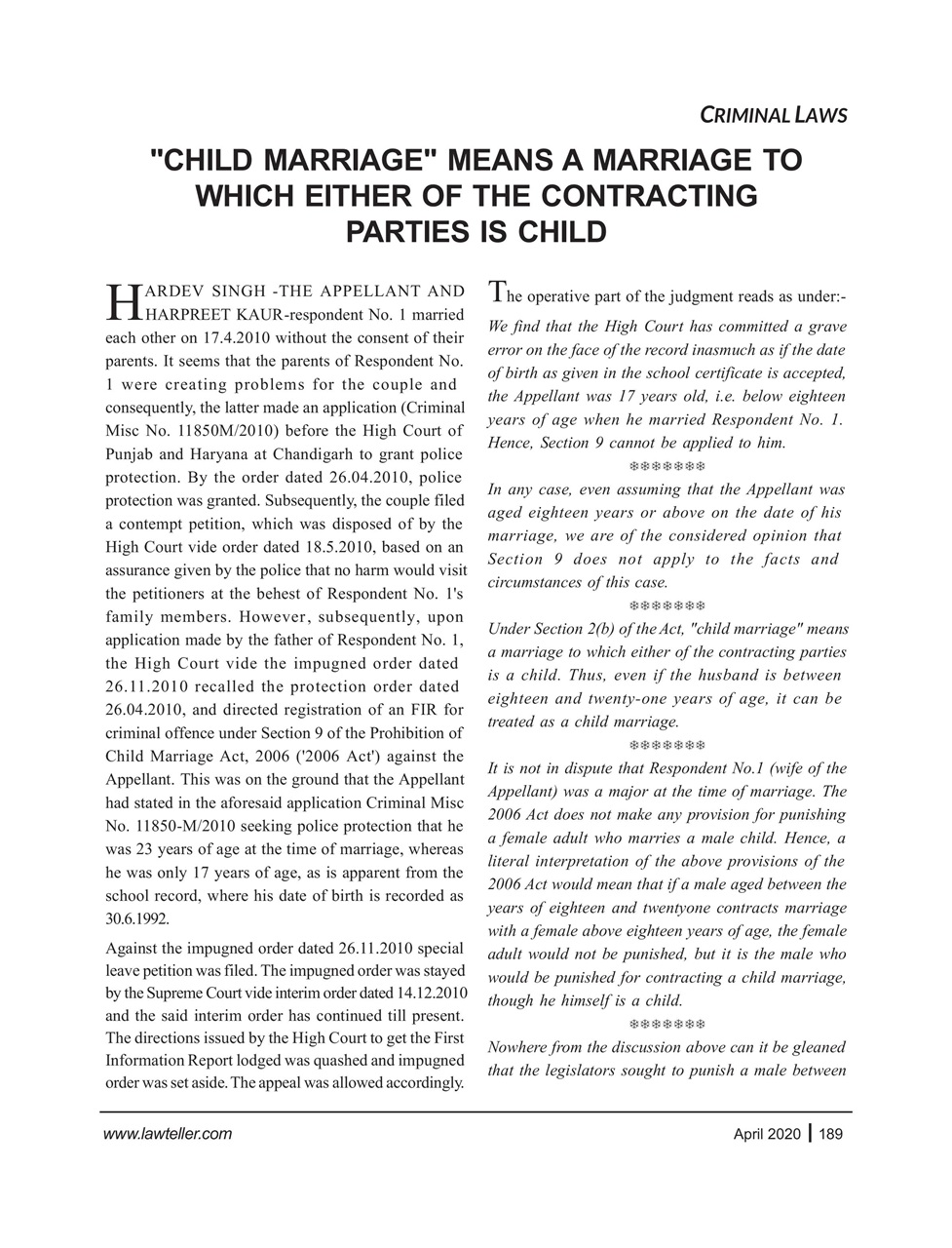 Lawteller – A Legal Awareness Magazine Preview Pages